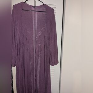 Purple Thin Knit Cardigan